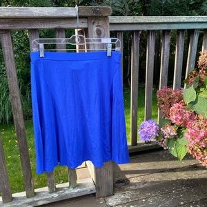 Cynthia Rowley Blue Jersey Circle Skirt